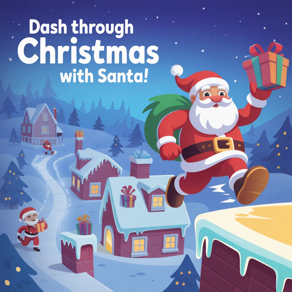 Cover image of Dash Through Christmas with Santa: A Free Online Adventure Game