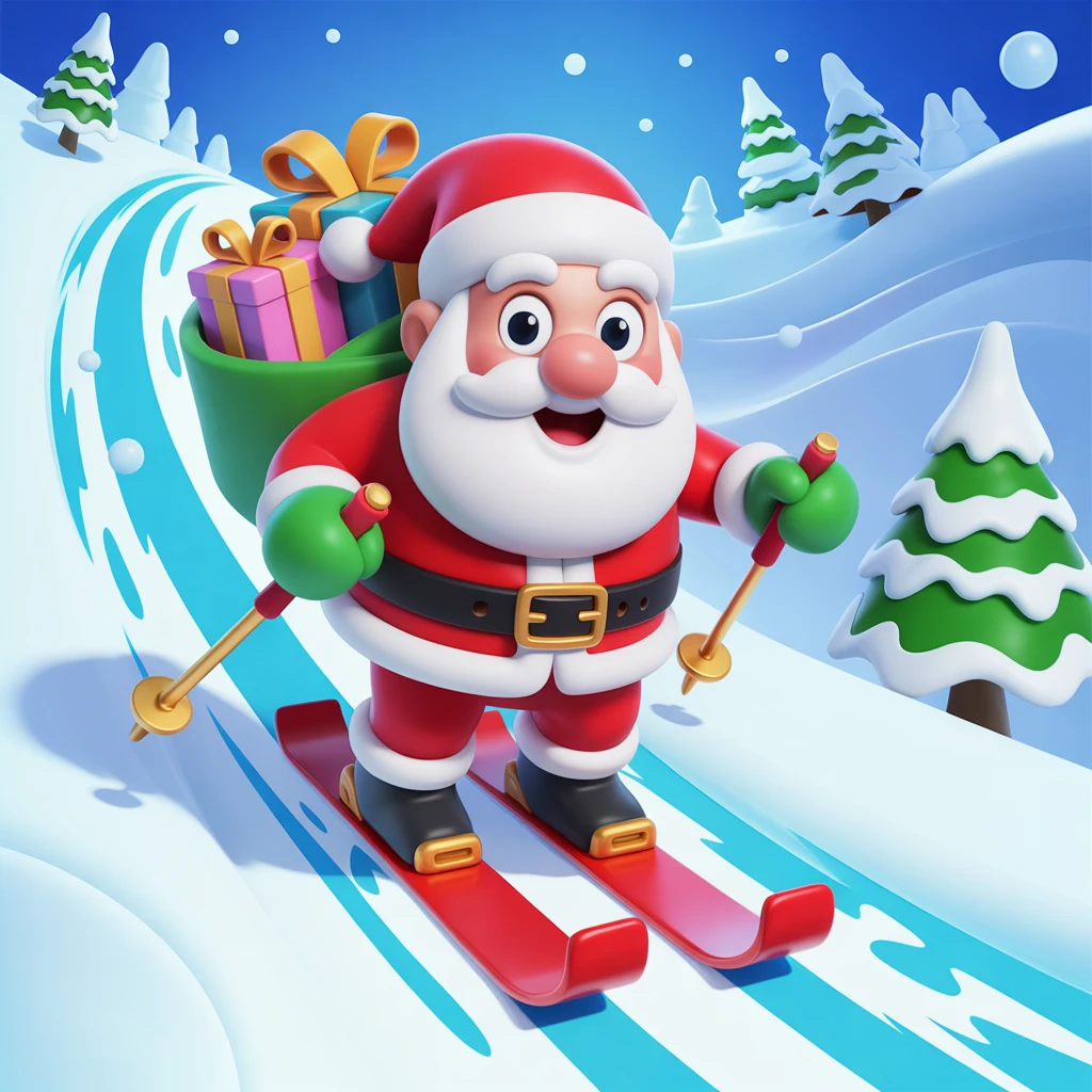 Cover image of Dash Through Snow: Santa's Ultimate Ski Challenge - Free Online Game