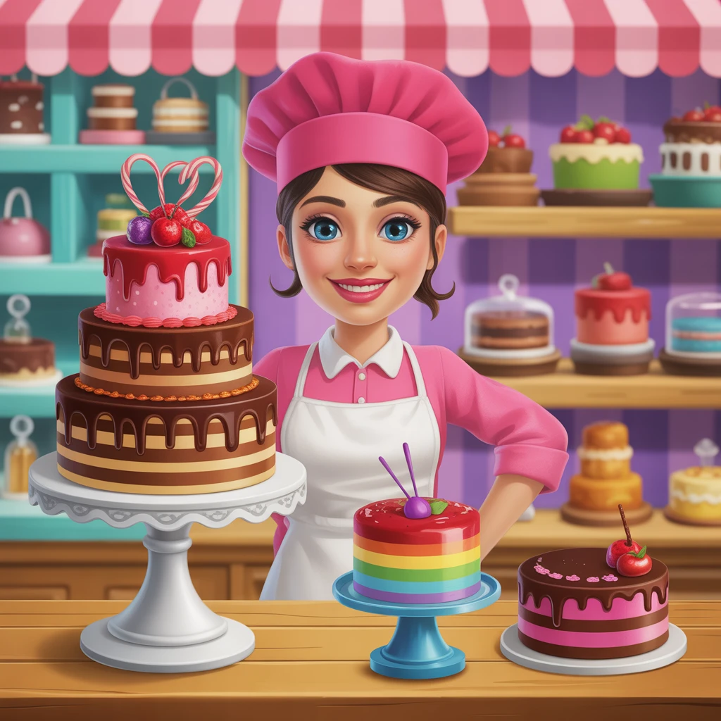 Cover image of Delicious Cake Shop: Your Free Online Bakery Adventure