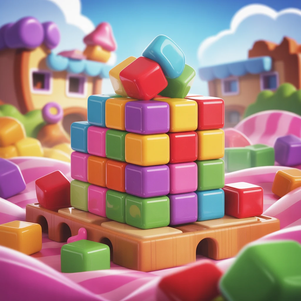 Cover image of Delicious Candy Blocks: Free Online Puzzle Adventure