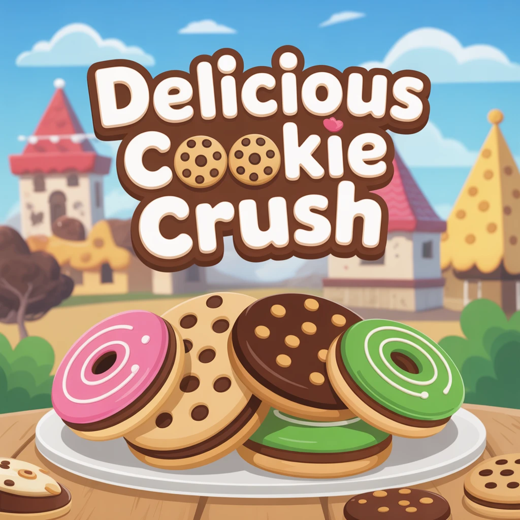 Cover image of Delicious Cookie Crush: An Online Match 3 Adventure