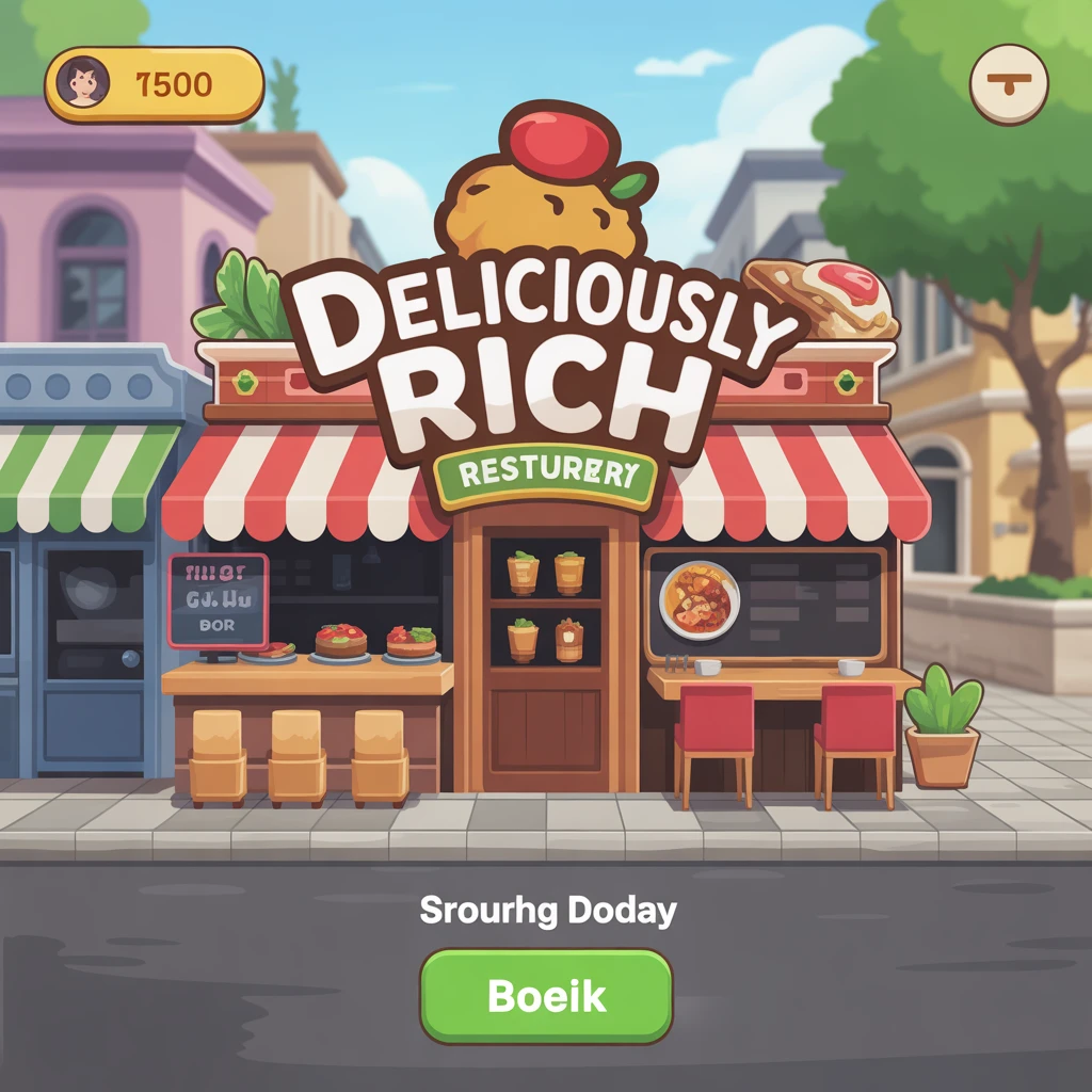 Cover image of Deliciously Rich: Your Ultimate Idle Restaurant Adventure