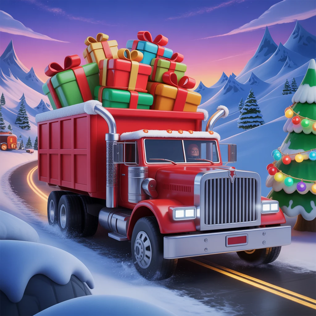 Cover image of Deliver Santa's Gifts: Holiday Truck Adventure Online