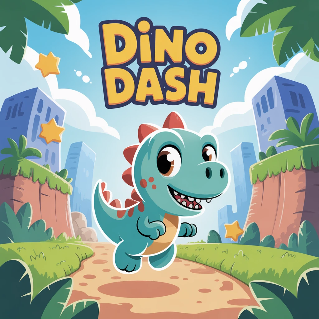 Cover image of Dino Dash: A Thrilling Online Adventure Game