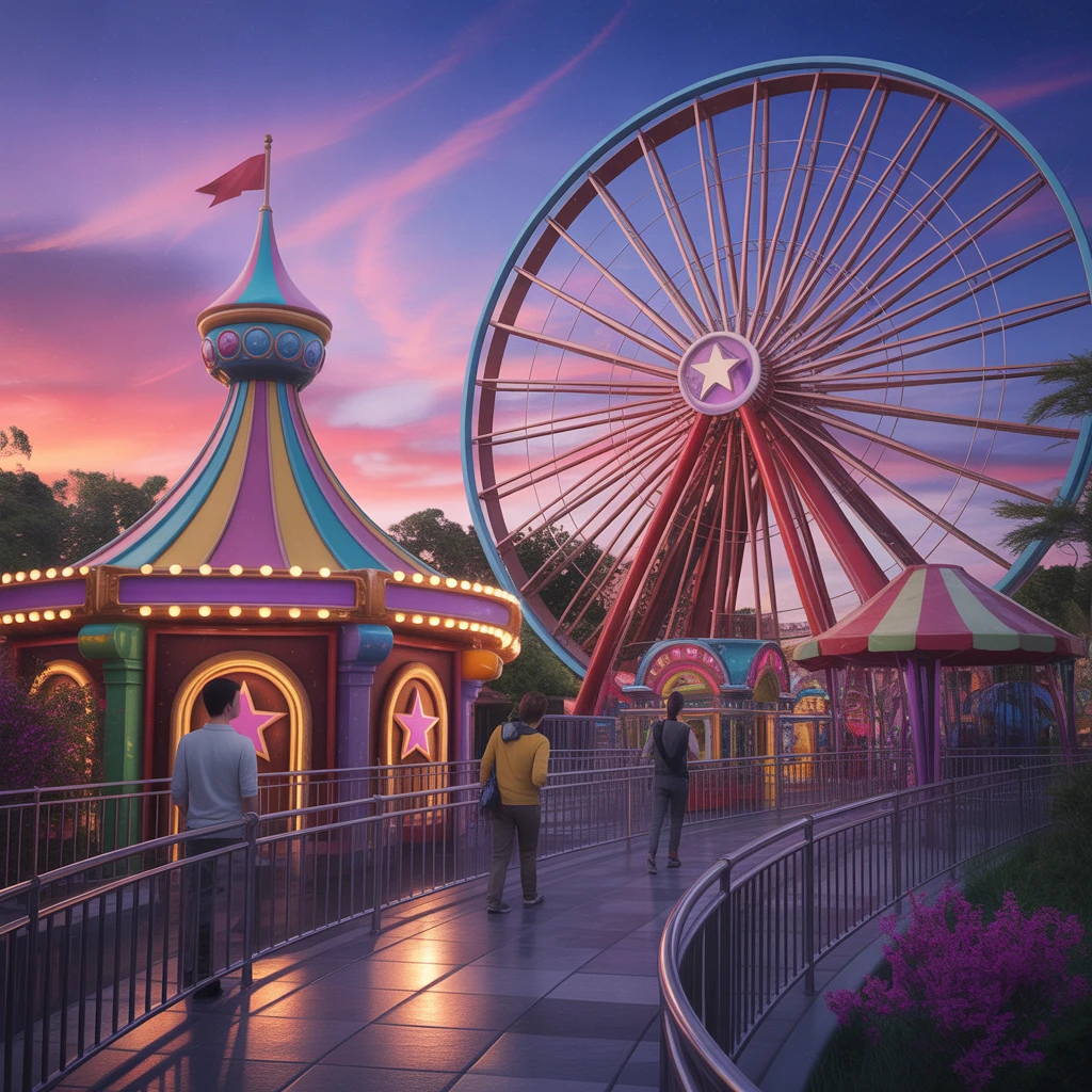 Cover image of Discover Hidden Stars in the Thrilling Amusement Park Adventure - Free Online Game!