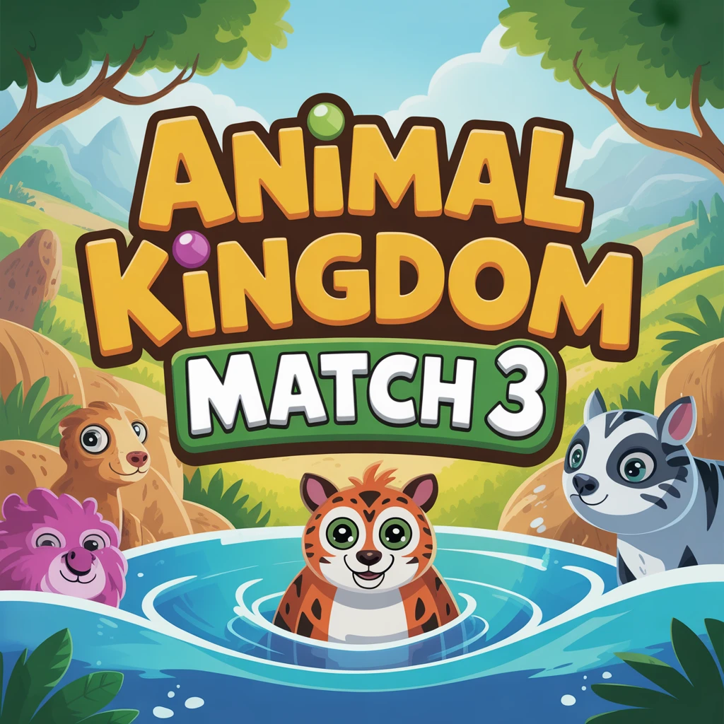 Cover image of Discover the Exciting Animal Kingdom Match 3 Adventure - Play Free Online!