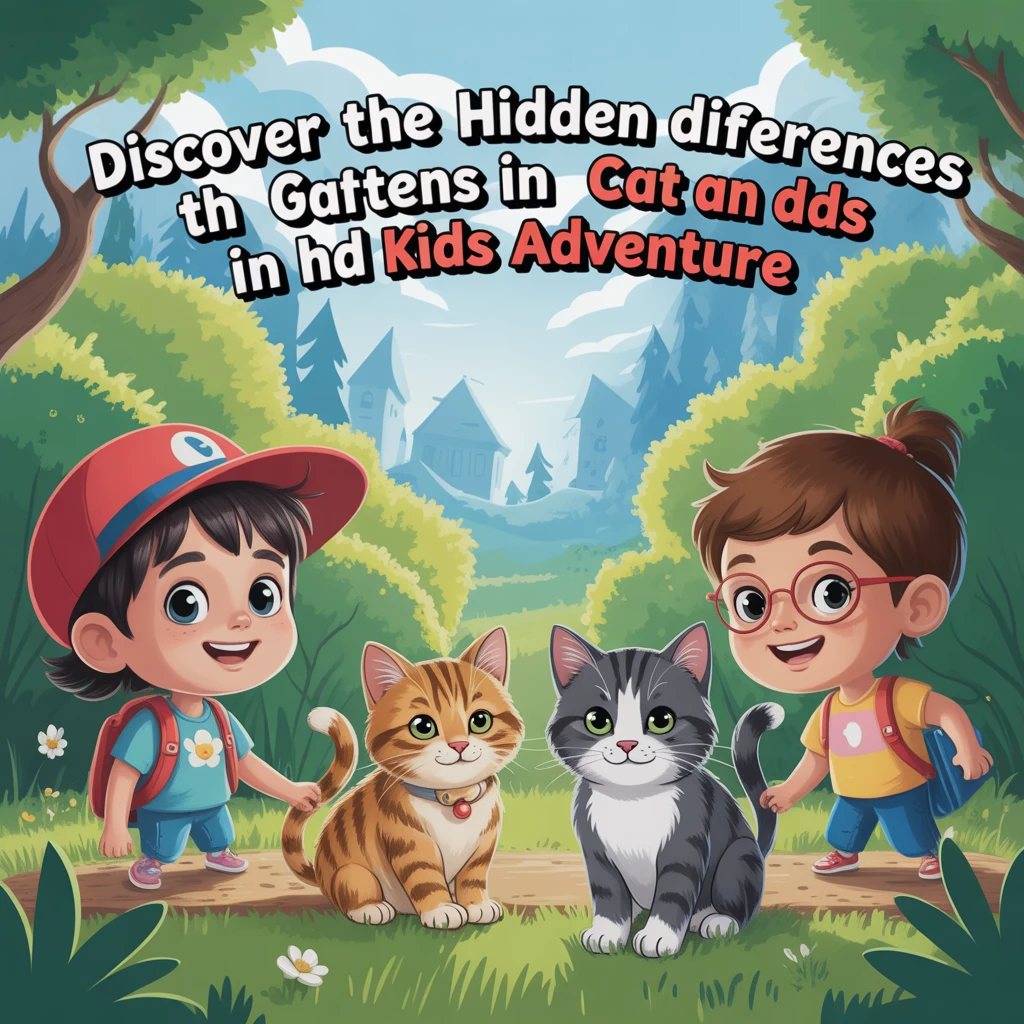 Cover image of Discover the Hidden Differences in Cat and Kids Adventure