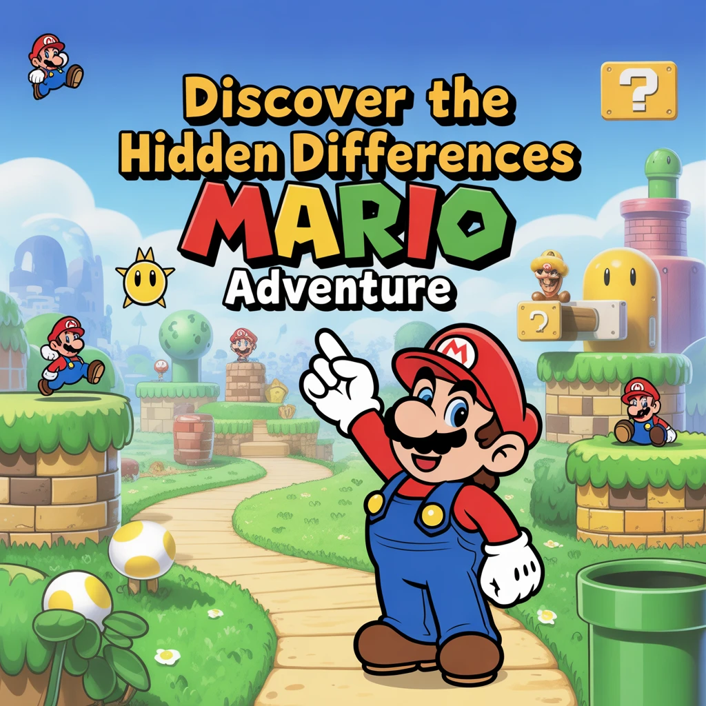 Cover image of Discover the Hidden Differences in Super Mario Adventure Online Game