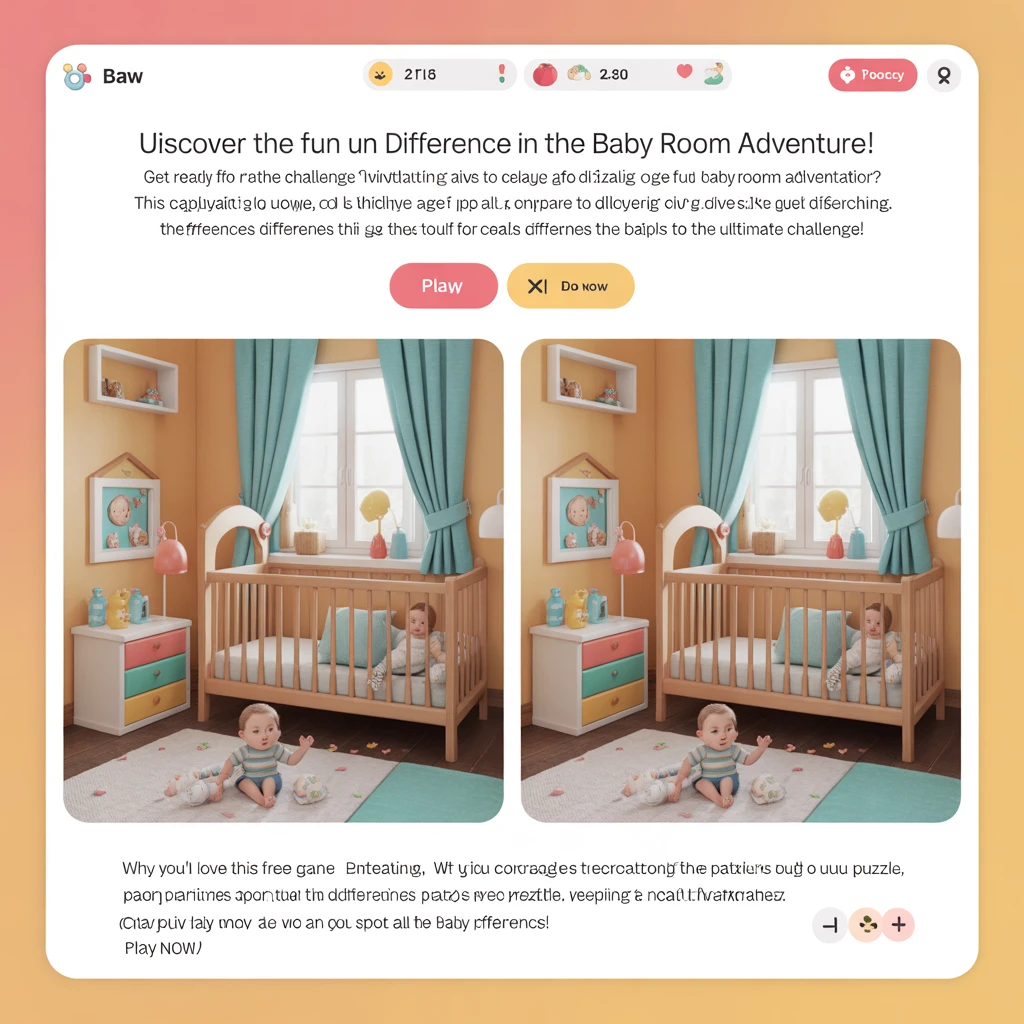 Cover image of Discover the Hidden Differences in the Baby Room Adventure!