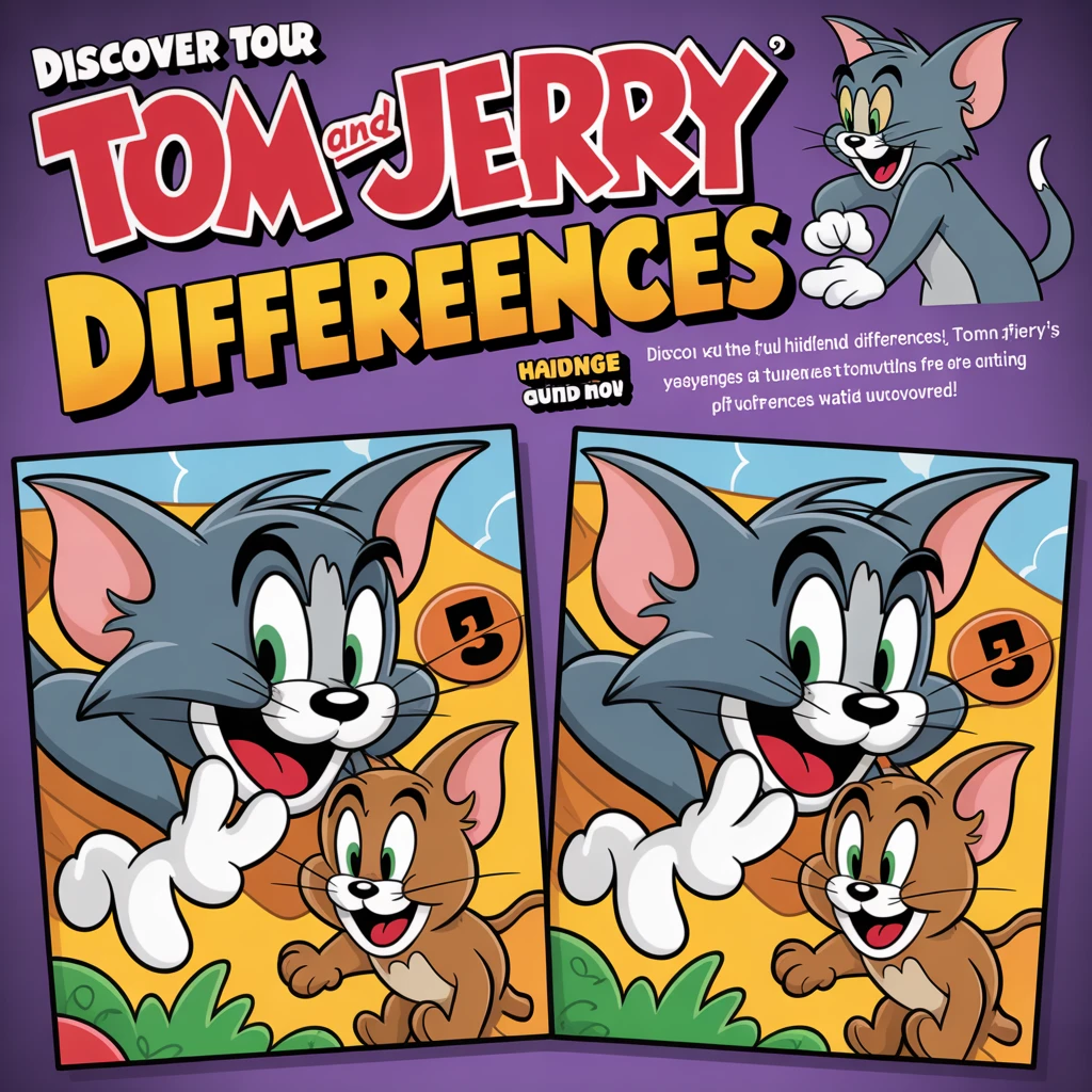 Cover image of Discover the Hidden Differences in Tom and Jerry's Free Online Adventure!