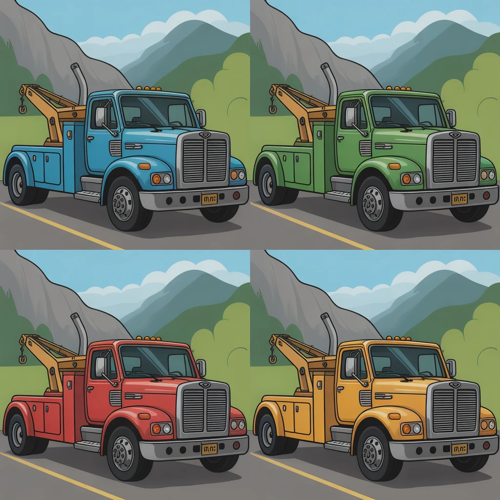 Cover image of Discover the Hidden Differences in Towing Trucks - Free Online Puzzle Game