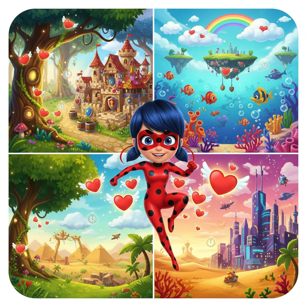 Cover image of Discover the Hidden Hearts of Ladybug: An Engaging Online Adventure