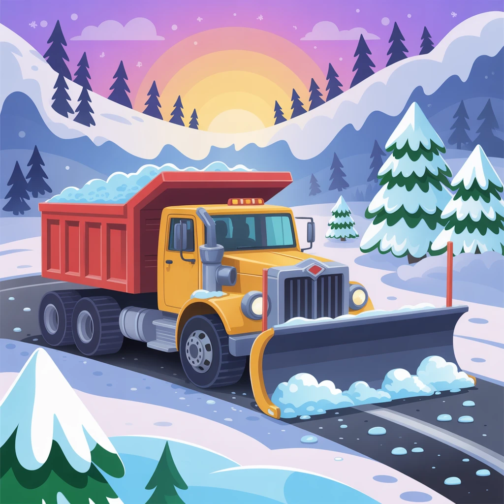 Cover image of Discover the Hidden Snowflakes in Plow Truck Adventures - Free Online Game!