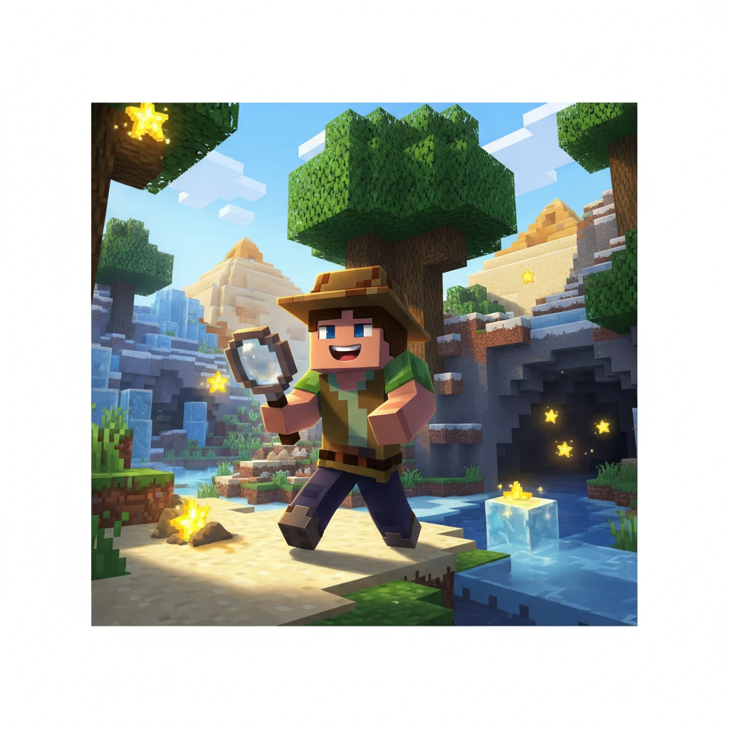 Cover image of Discover the Hidden Stars in Minecraft – Free Online Adventure Game