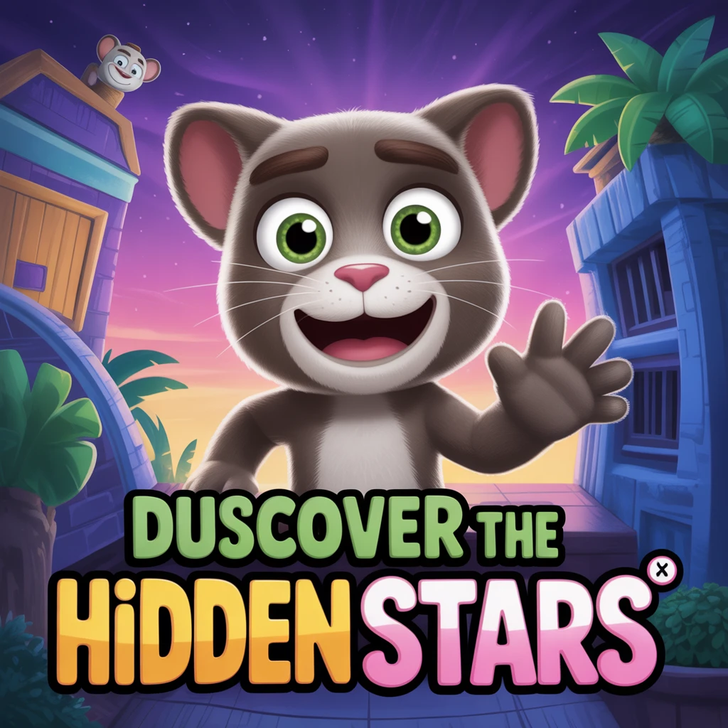 Cover image of Discover the Hidden Stars with Talking Tom - Free Online Adventure!