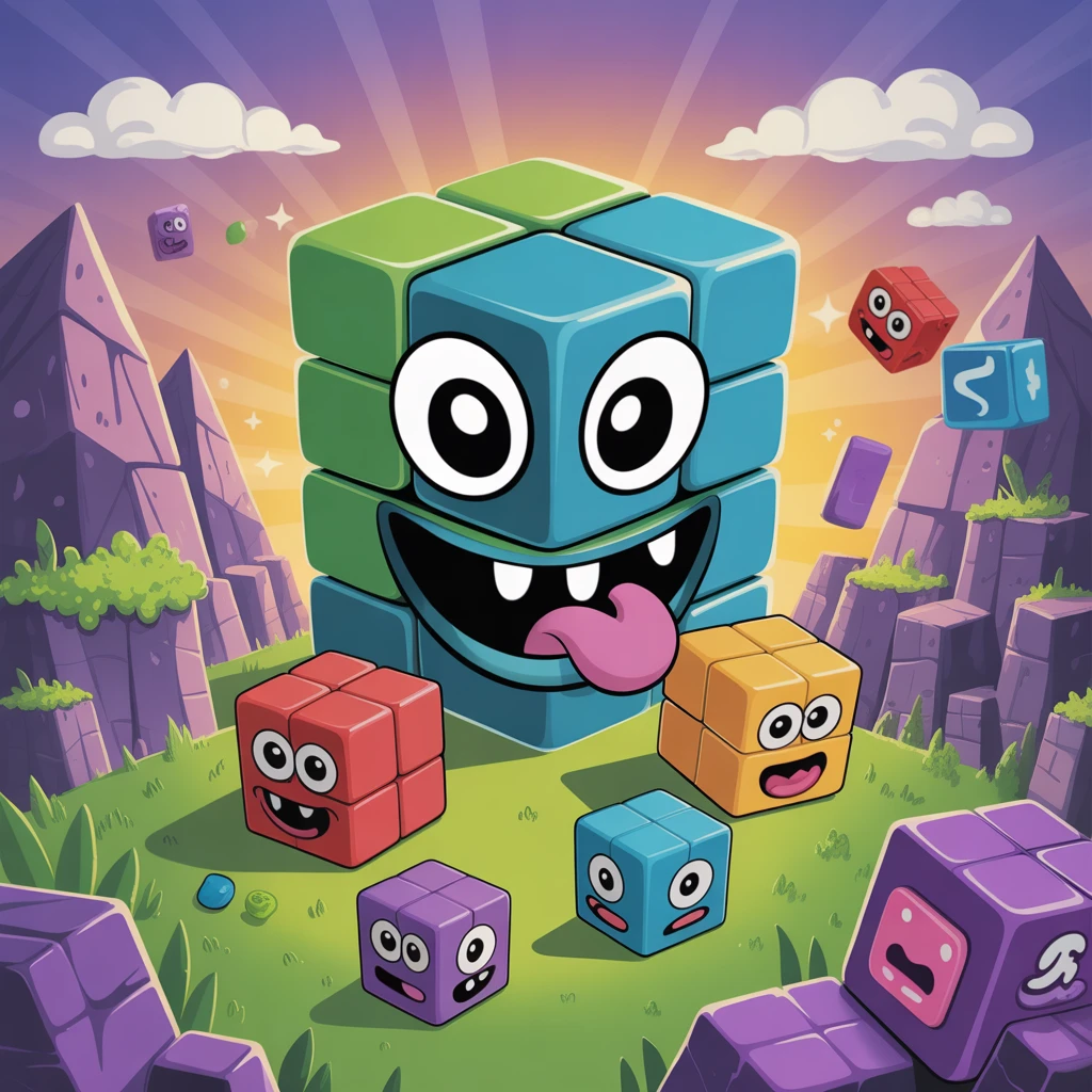 Cover image of Discover the Thrilling World of Funky Cube Monsters - Free Online Adventure Game!