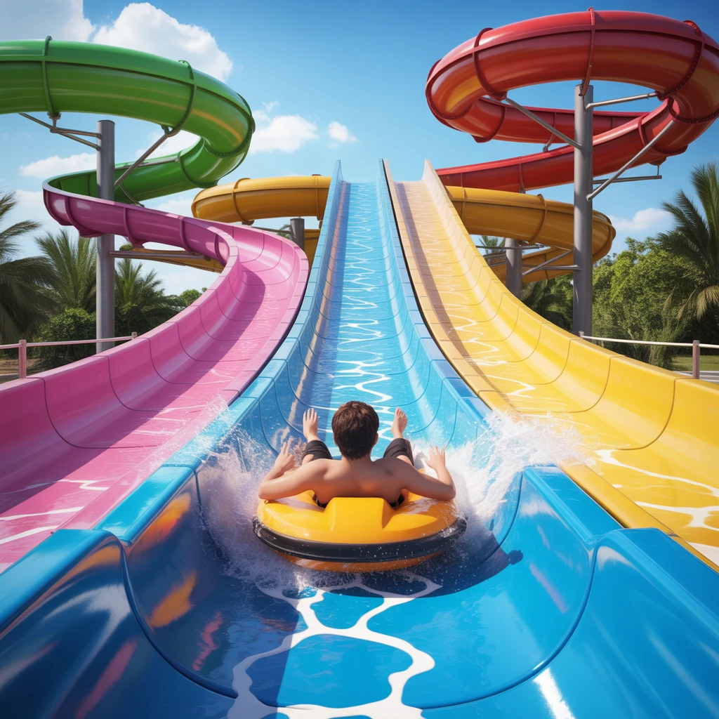 Cover image of Dive into Adventure: Water Park Slide Race Online Game