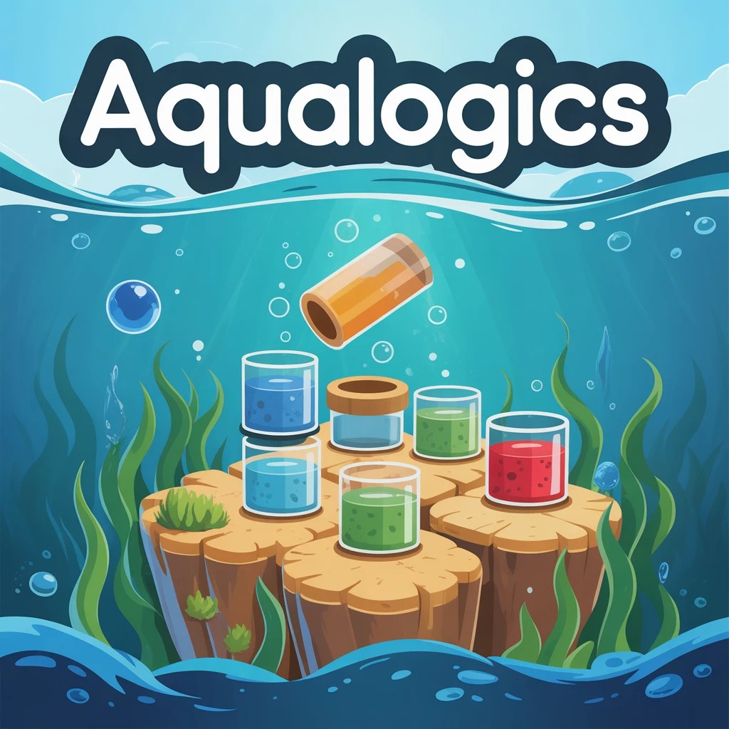 Cover image of Dive into Aqualogics: Engage Your Mind with Free Online Puzzles!