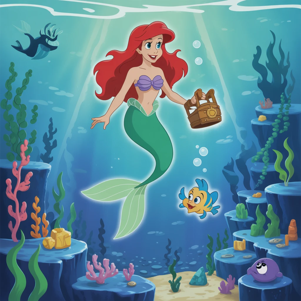 Cover image of Dive into the Enchanted Underwater World: Little Mermaid Adventure Game