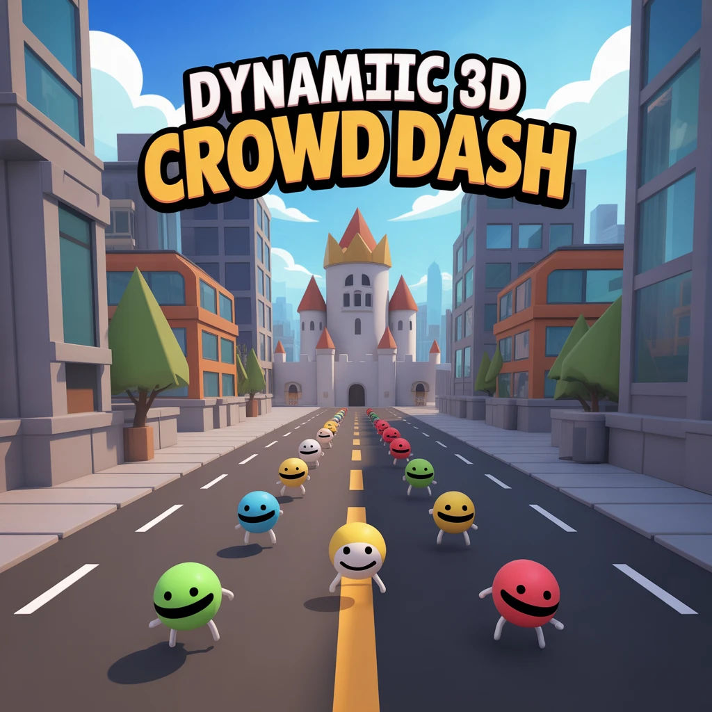 Cover image of Dynamic 3D Crowd Dash: Free Online Challenge