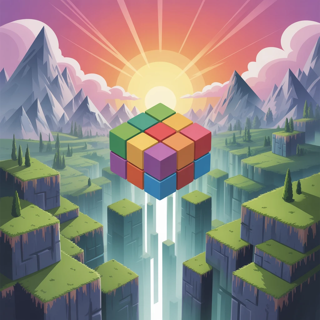 Cover image of Dynamic Cube Dash: A Thrilling Online Puzzle Game