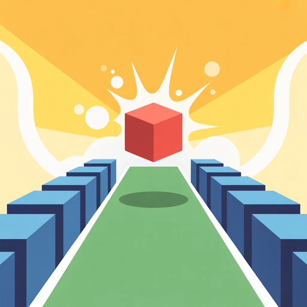 Cover image of Dynamic Cube Dash: Unleash Your Speed in This Exciting Online Game!