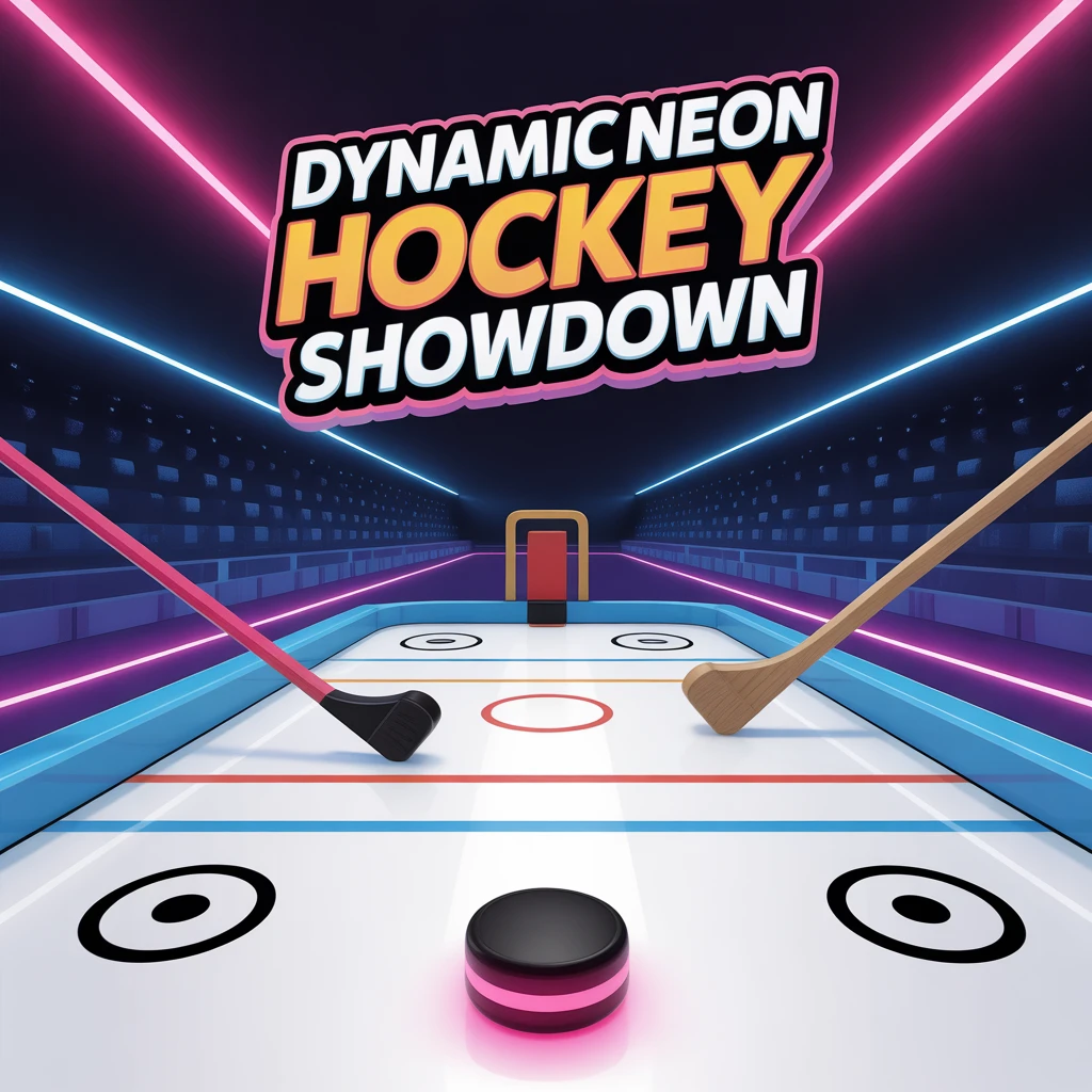 Cover image of Dynamic Neon Hockey Showdown: Play Free Online!