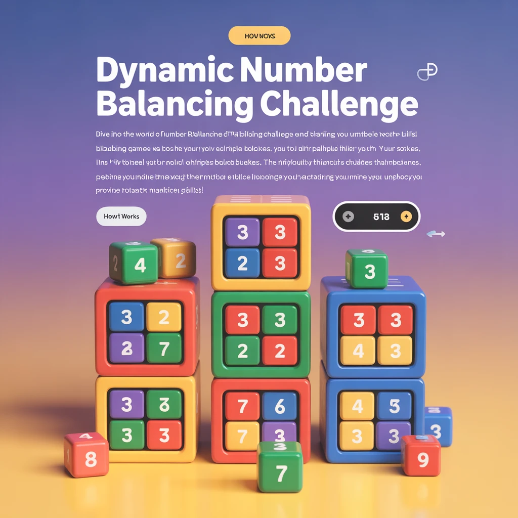 Cover image of Dynamic Number Balancing Challenge: Test Your Math Skills Online!