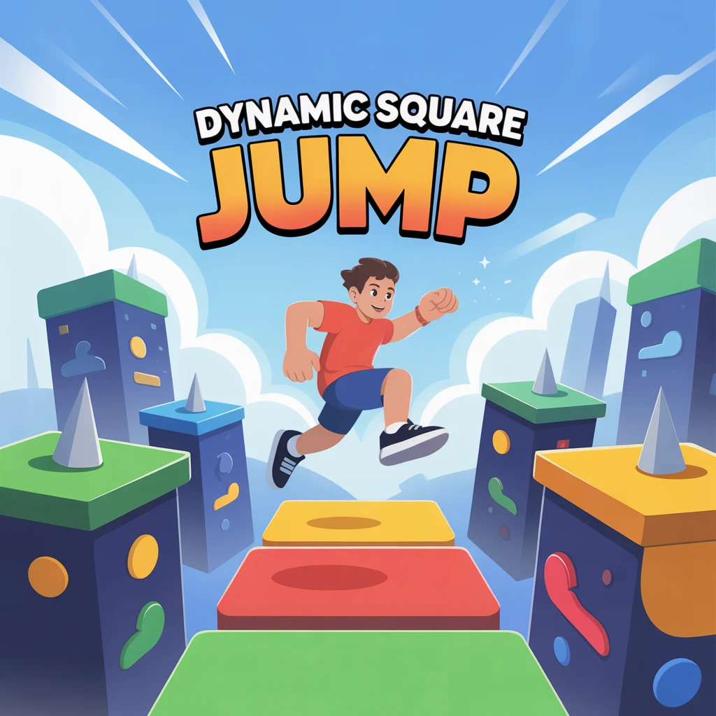 Cover image of Dynamic Square Jump: Free Online Adventure Game