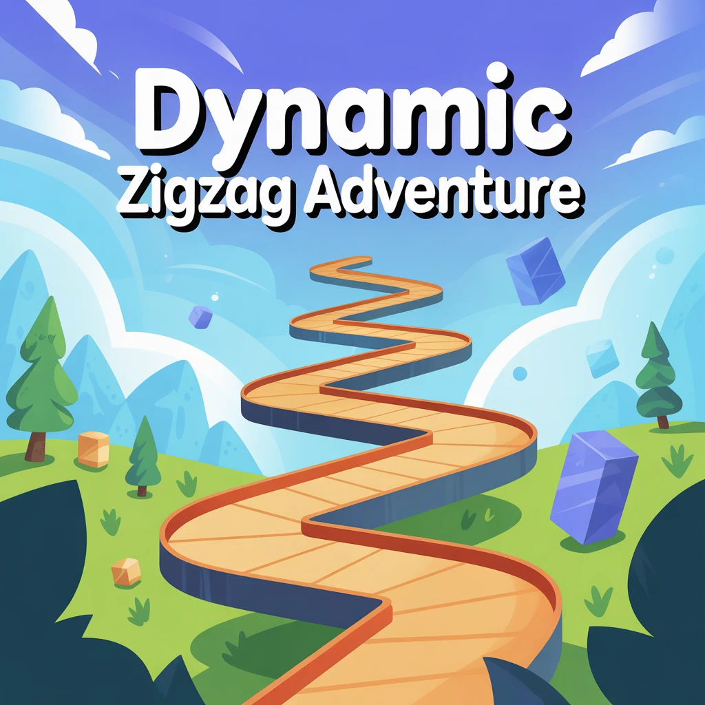 Cover image of Dynamic Zigzag Adventure - Free Online Browser Game