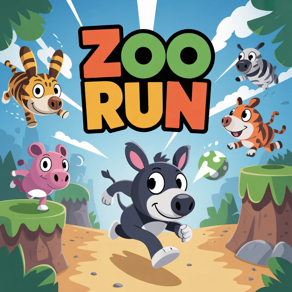 Cover image of Embark on a Wild Adventure in the Free Online Zoo Run Game!