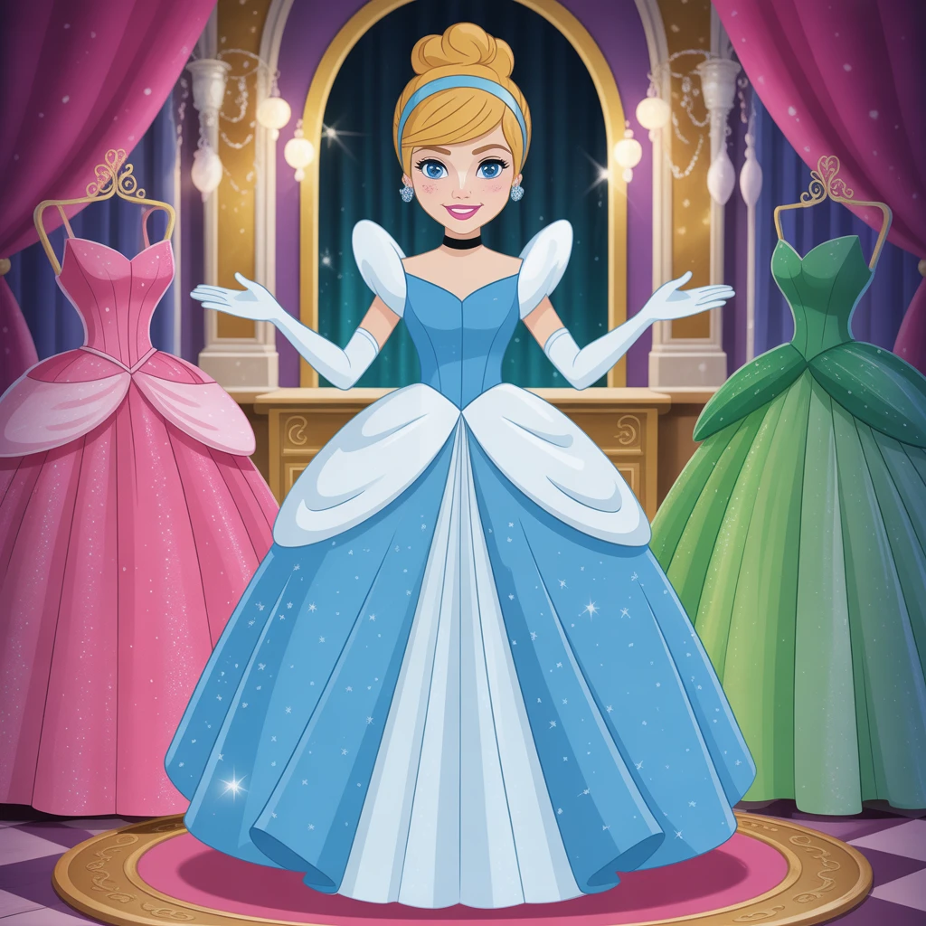 Cover image of Enchanting Dress Design Adventure: Create Cinderella's Dream Outfit in This Free Online Game