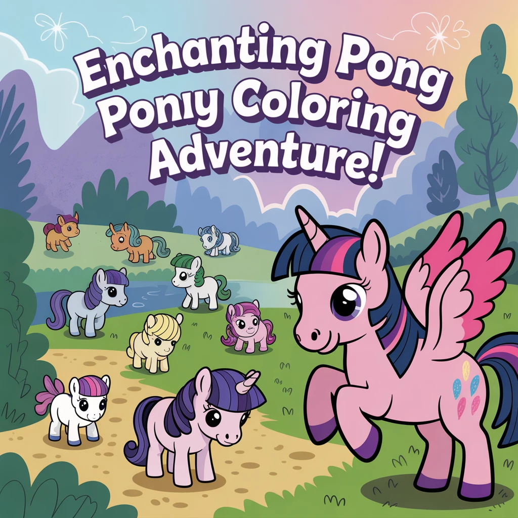Cover image of Enchanting Pony Coloring Adventure - Free Online Game