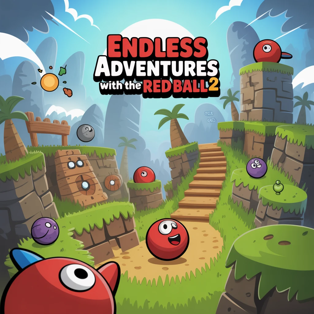 Cover image of Endless Adventures with the Red Ball 2: A Free Online Browser Game