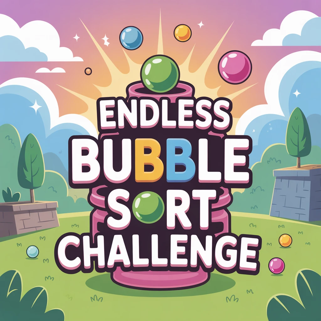 Cover image of Endless Bubble Sort Challenge - Play Free Online Game