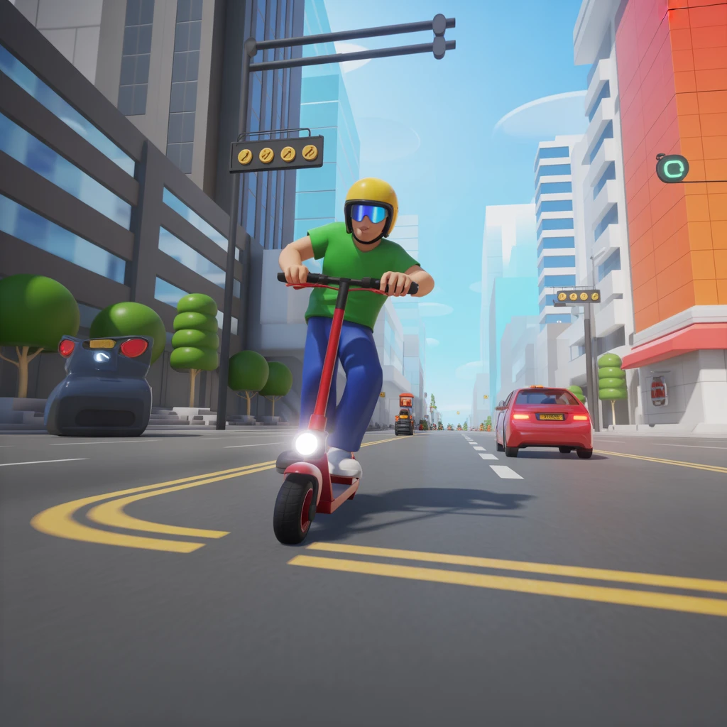 Cover image of Endless Drift Scooter Adventure - Free Online Game