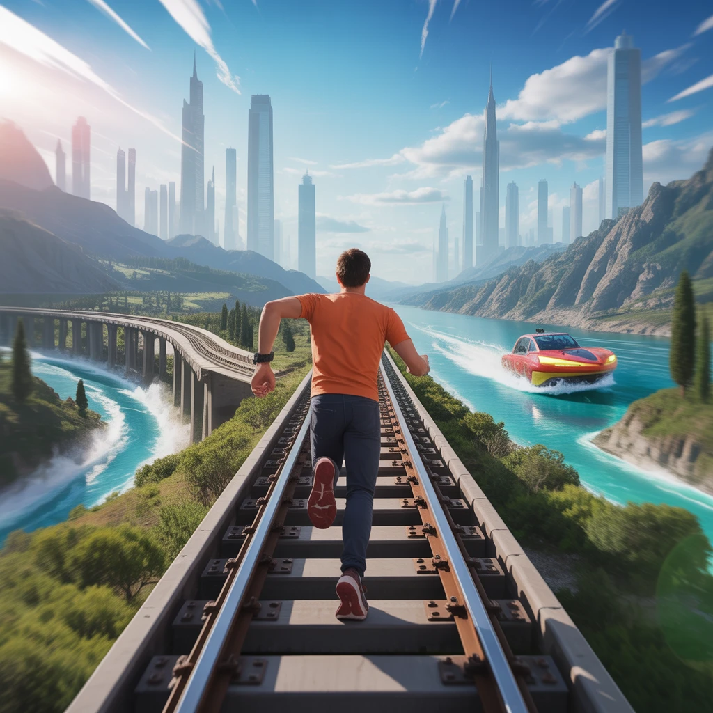 Cover image of Endless Rail Adventure: The Ultimate Runner Challenge