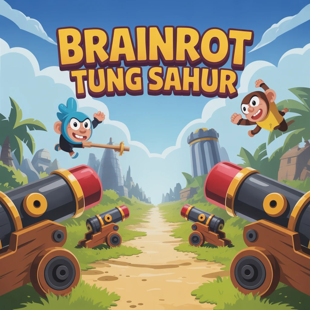 Cover image of Engage in the Epic Brainrot Tung Sahur Battle Online Game!