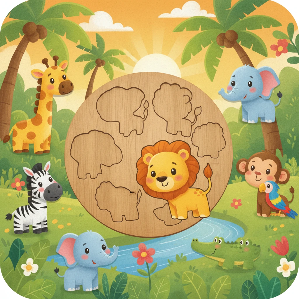 Cover image of Engaging Animal Shapes: An Exciting Free Online Puzzle Game