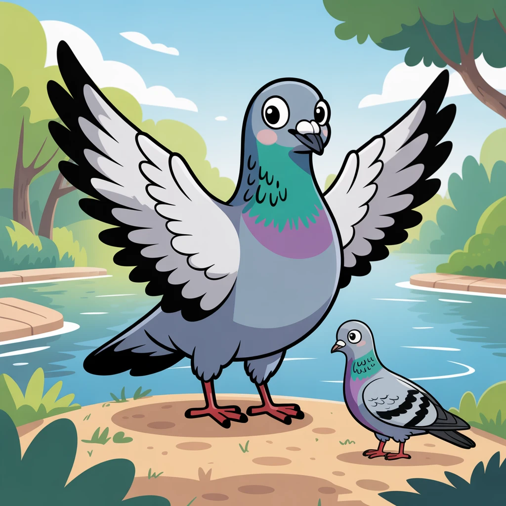 Cover image of Engaging Cartoon Pigeon Jigsaw Puzzle - Free Online Game