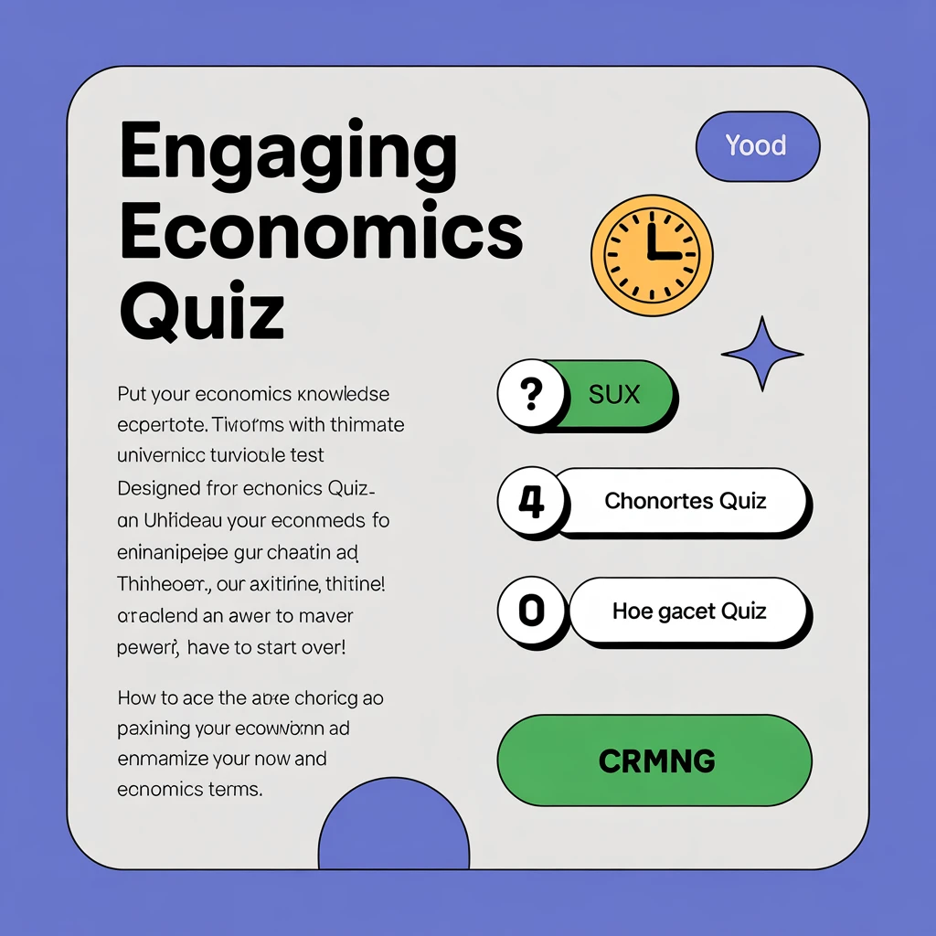 Cover image of Engaging Economics Quiz: Test Your Knowledge for Free!
