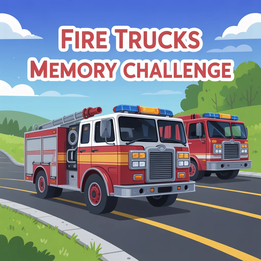 Cover image of Engaging Fire Trucks Memory Challenge – Play Online for Free!