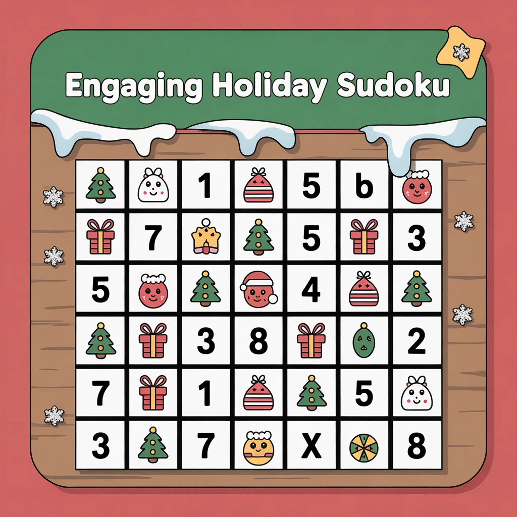 Cover image of Engaging Holiday Sudoku: Free Online Puzzle Game