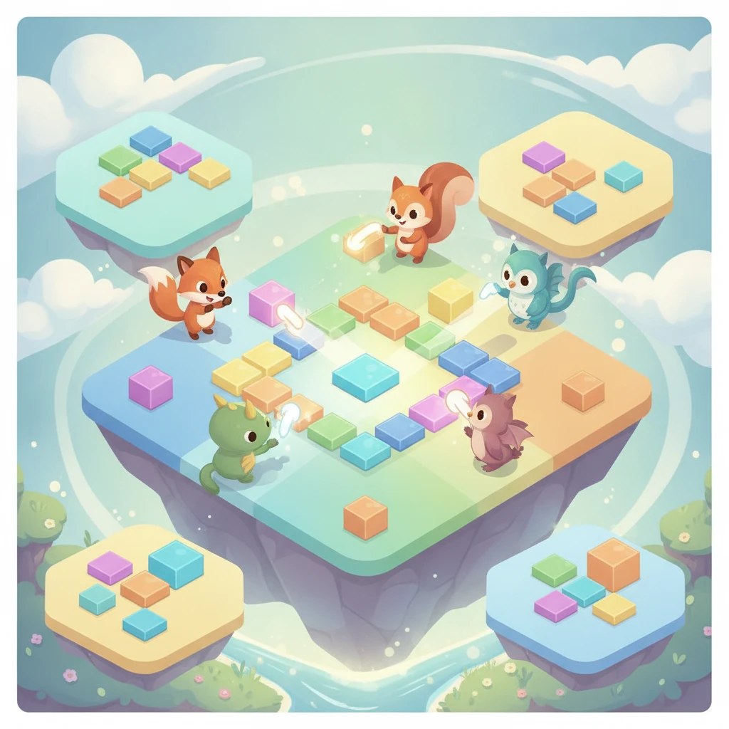 Cover image of Engaging Isometric Puzzle Adventure: Solve and Conquer Online