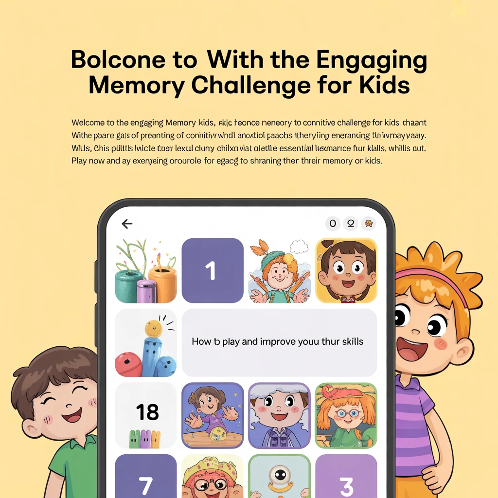 Cover image of Engaging Memory Challenge for Kids: Play Free Online!