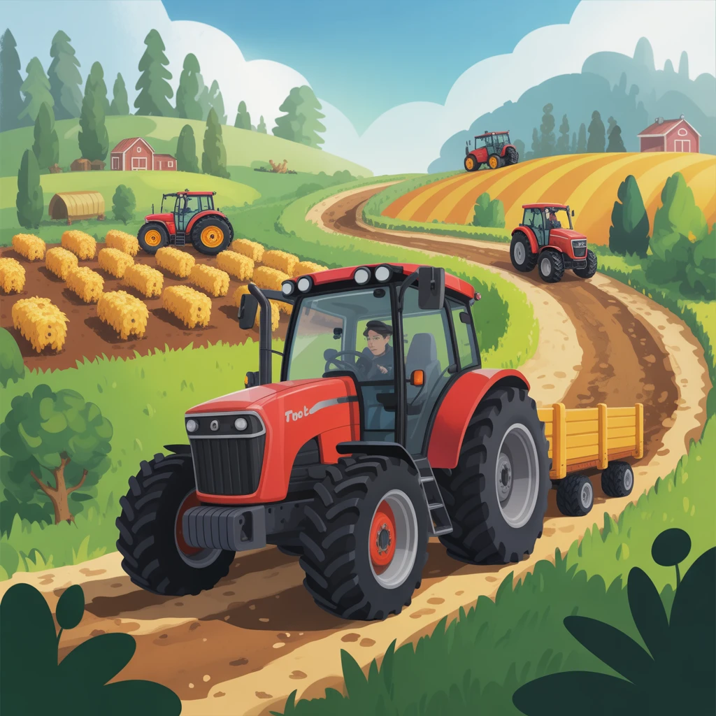 Cover image of Engaging Tractor Puzzle Adventure: Free Online Farming Game