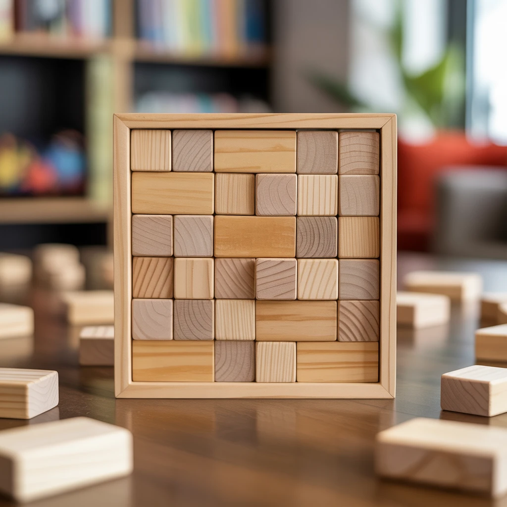 Cover image of Engaging Wooden Puzzle Challenge - Play Free Online Now!