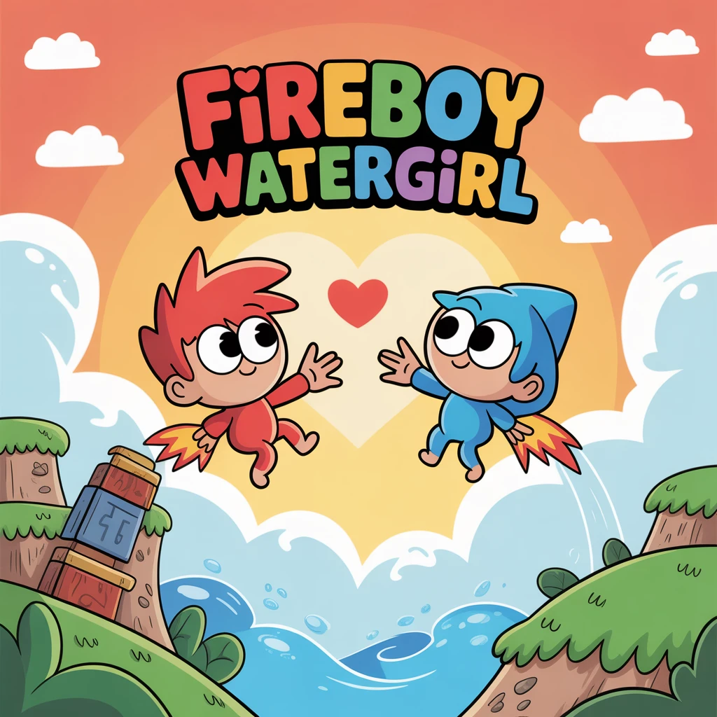 Cover image of Epic Adventure: Fireboy & Watergirl's Amazing Kiss Challenge