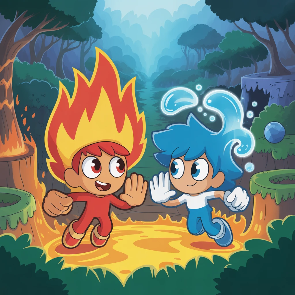 Cover image of Epic Adventures of Fireboy and Watergirl: The Enchanted Forest Challenge
