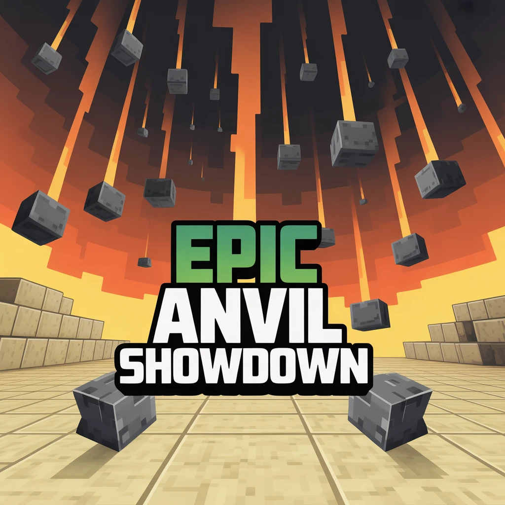 Cover image of Epic Anvil Showdown: Noob vs Pro in Minecraft Online!